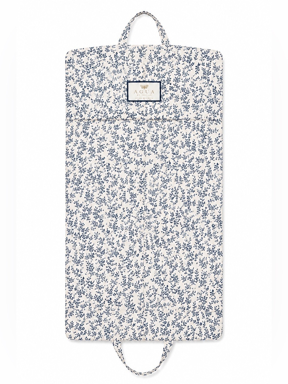 Agua by Agua Bendita Blue Floral Garment Bag Travel Organizer OS